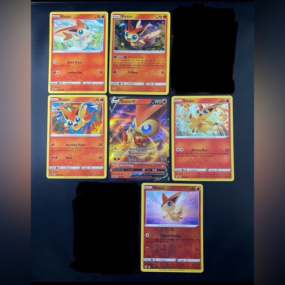 Victini Pokemon Lot 007/073 10/145 023/195 025/202 020/203 036/264 TCG - Picture 1 of 5